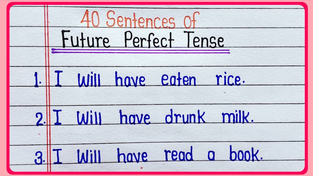 40 Sentences of Future Perfect Tense || 40 Examples of Future Perfect Tense in English Grammar 