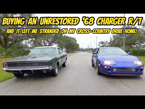 Buying an original survivor 1968 Dodge Charger R/T 440 AND FAILING to drive it 1000 miles home