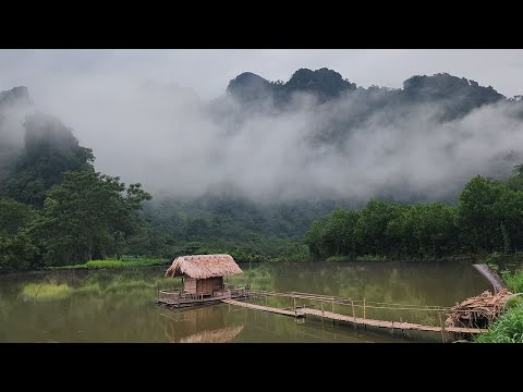Full video TIMELAPSE x300: Journey to build floating barracks on the lake
