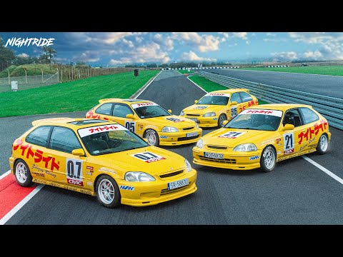 RACING our Cheap HONDA CIVICS EK | Nightride