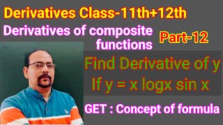#maths #derivativeofcompositefunctionclass12