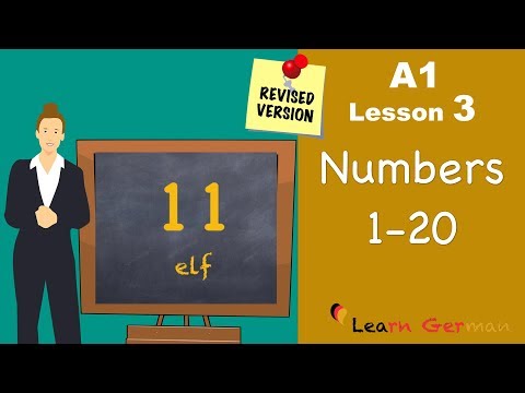 Revised - A1 - Lesson 3 | Numbers 0-20 | Zahlen | German for beginners | Learn German