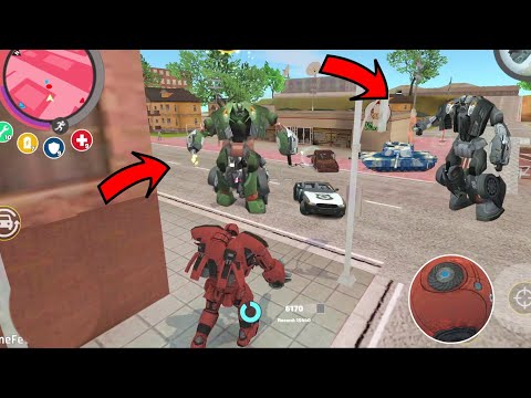 Rope Hero Vice Town - (Transformer Round Ball Fight Car Robot & Military Tank) Robot Ball with armed