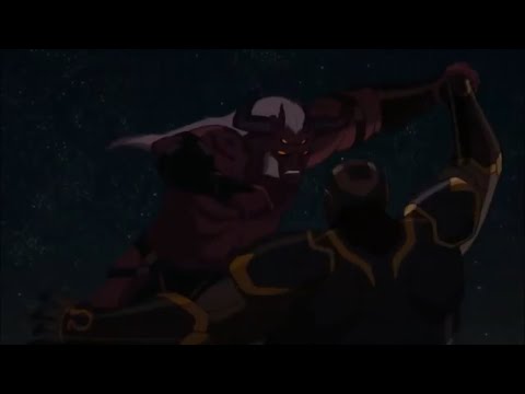 Trigon vs Darkseid Full Fight 30 FPS Justice League Dark Apokolips War