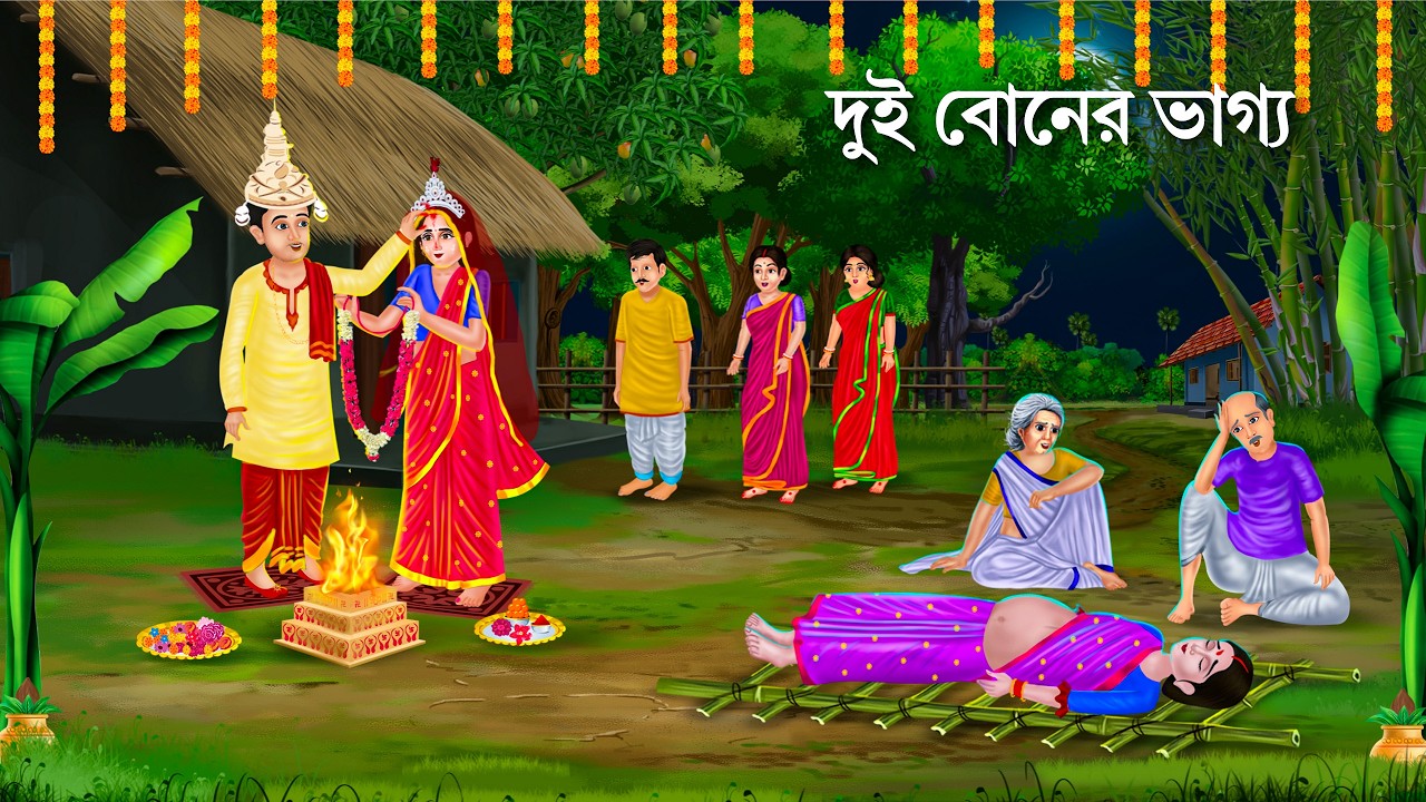 দুই বোনের ভাগ্য | Notun Bangla Golpo | DUI BONER BHAGGO | Bengali Moral Stories | Bhuter Cartoon