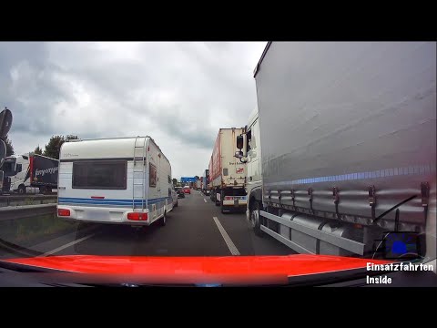 🚨🚑Einsatzfahrt durch ❌VOLLSPERRUNG❌ auf A2!🚑🚨 [Einsatzfahrt Inside View]