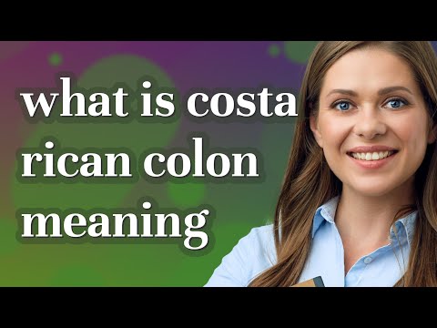 Costa rican colon | meaning of Costa rican colon