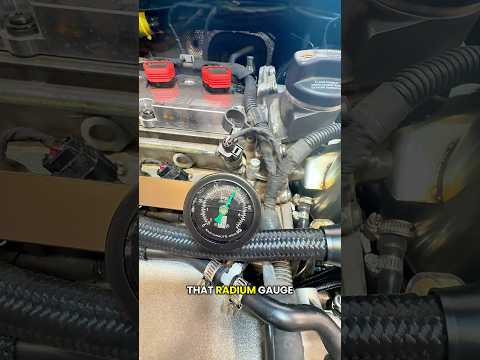 Radium fuel pressure gauge added to the Integrated Engineering fuel rail. No leaks, yay!