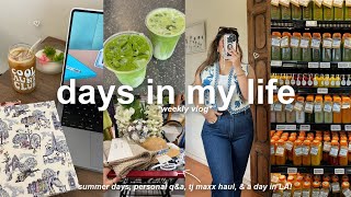 VLOG!☀️summer days in my life, new home decor, busy & productive days, & a personal q&a!