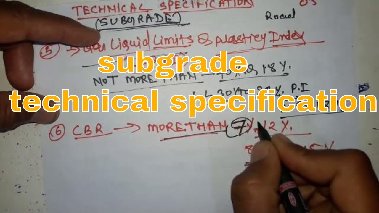 subgrade technical specification | dry density of soil | mdd, compaction, ll p.l CBR of soil index |