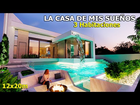 Video del proyecto Single-story house plans 12 x 20m