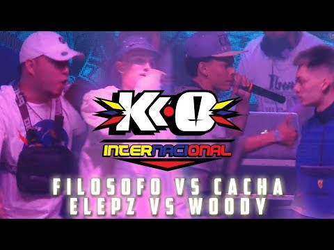 Cacha 🇦🇷 vs Filósofo 🇨🇴 vs Woody 🇵🇦 vs Elepz 🇨🇴 || Prueba de fuego || K.O Internacional