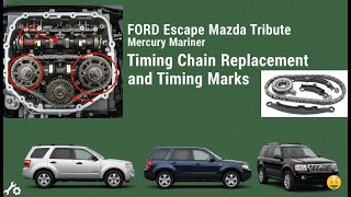 DIY: FORD Escape (01-08), Mazda Tribute, Mercury Mariner Timing Chain Replacement & Timing Marks