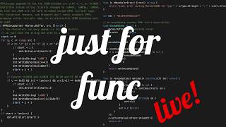 justforfunclive Advent of Code days 1-3