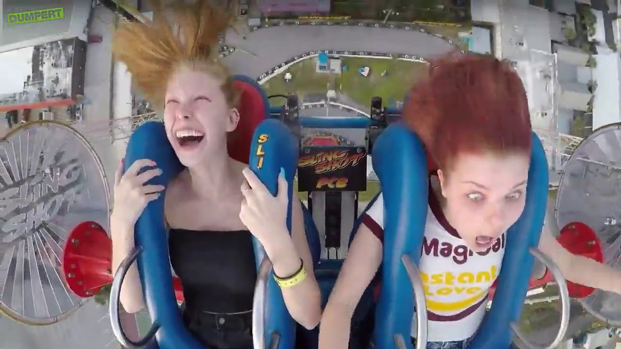 Бесценные эмоции на аттракционе катапульта