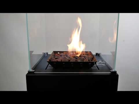 Gasolvärmare Muztag Malaga Stående Terrassvärmare för Uterum & Utomhus i Svart Stål