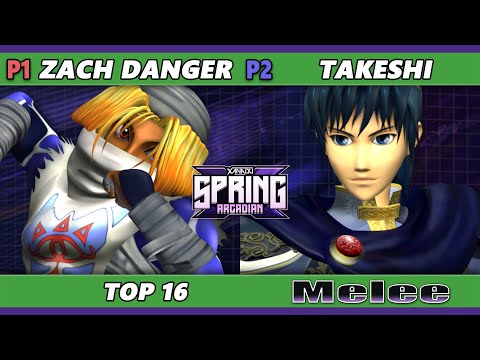 Xanadu Spring Arcadian - Zach Danger (Sheik) Vs. Takeshi (Marth) Smash Melee - SSBM