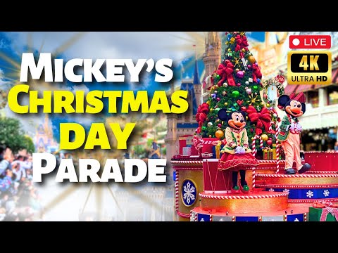 🔴LIVE Recorded🔴Mickeys Christmas Day Parade 2025 From The Magic Kingdom in Disney World | ALL Day 4K