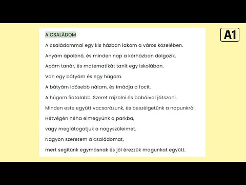 Slow Reading in Hungarian – Relaxing Story for Beginners | Hungarian A1- A családom