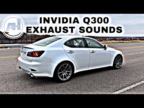 INVIDIA Q300 AXEL BACK EXHAUST SOUND ON LEXUS IS350: Drive by, cold start, revs and more.