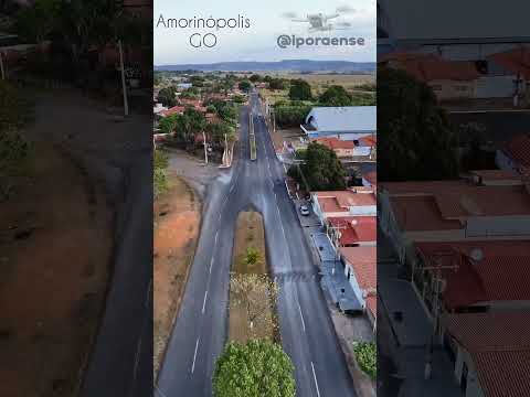 AMORINÓPOLIS GOIÁS, PROJETO VISÃO AÉREA - CORTANDO A CIDADE DESDE O TREVO ATE O FINAL DA AV MACABEUS