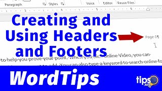 Creating and Using Headers and Footers in Word