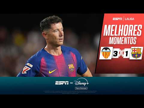 Gols e lances de Valencia x Barcelona