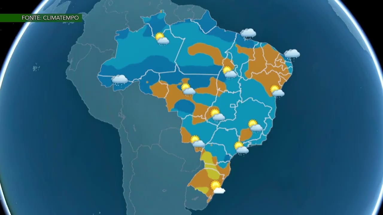 Domingo de chuva no sudeste, centro-oeste e norte do Brasil | 20/04/2025