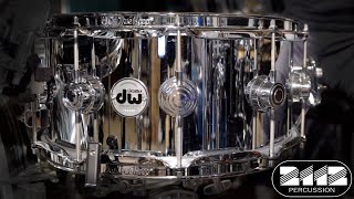 Video thumbnail for DW Collector's Series Steel Snare Drum 6.5x14 Polished Finish by 2112 PERCUSSION