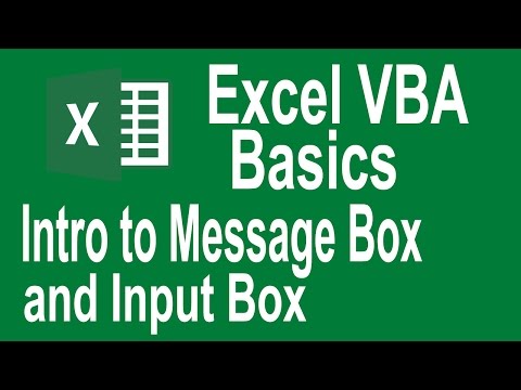 Excel VBA Programming Basics Tutorial # 7 | Introduction to Msgbox and InputBox