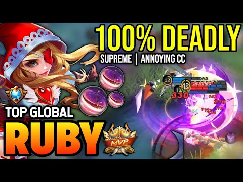 RUBY BEST BUILD 2023 | TOP GLOBAL RUBY GAMEPLAY | MOBILE LEGENDS✓