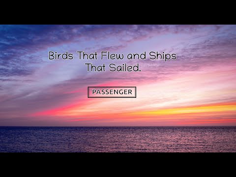 Passenger | Birds that flew and ships that sailed ( Lyrics )