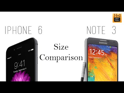 iPhone 6 vs Galaxy Note 3 (Size Comparison)​​​ | H2TechVideos​​​