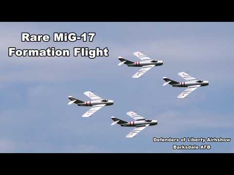Historic First-Ever 4-Ship MiG-17 Formation over Barksdale AFB : Defenders of Liberty Airshow