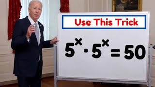Can You Solve this Exponential Equation | Use this trick to Find the value of x #maths