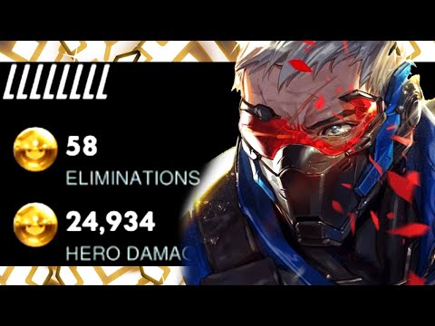 JAKE - SOLDIER 76 BIG BUFF! 58 ELIMS! [ OVERWATCH SEASON 24 TOP 500 ]