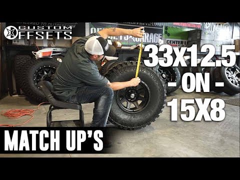 Custom Offsets Match Up: 33x12.5 on 15x8 -22
