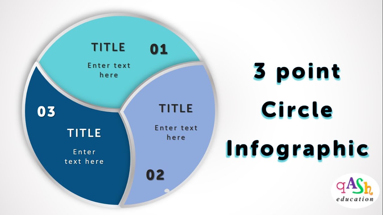 6. Create 3 point Circle Infographic | PowerPoint Smartart  |Free PPT | Online Teaching PowerPoint