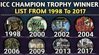 ICC Champion Trophy Winners List From 1998 To 2017 | Champion Trophy Winners