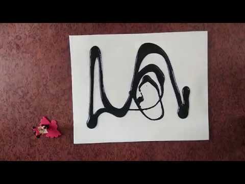 Kiss Pouring Technique - with Fluid Acrylic Black, White, Gold, Silver, and Black Background