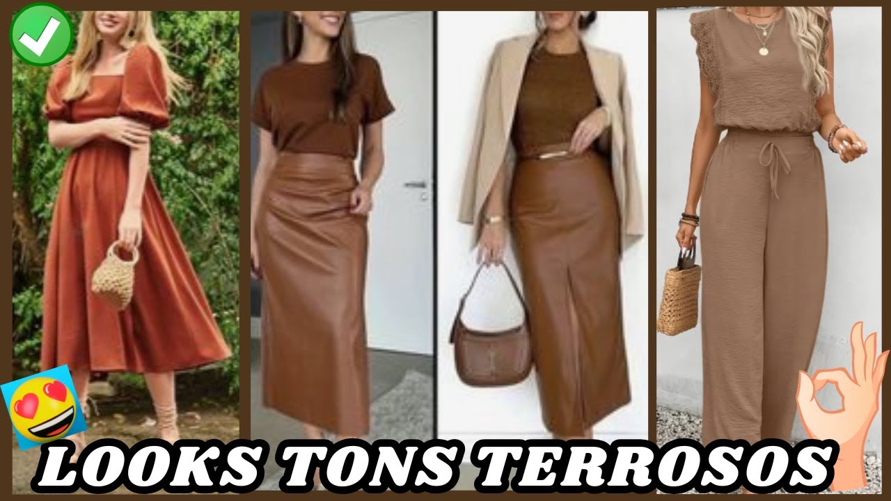 Looks Elegantes em Tons Terrosos Sofisticação sem Esforço