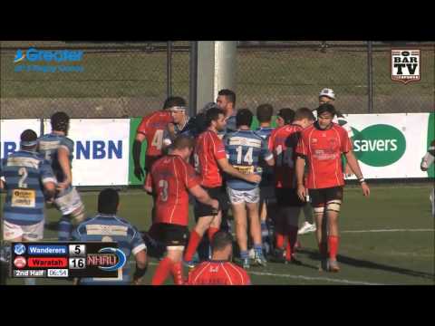 2015 NHRU Qualifying Semi Final Premier 1Highlights - Wanderers v Waratah