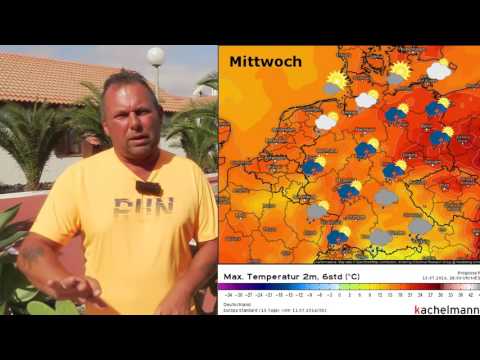 Wochenwetter vom 12.7. bis 15.7.2016 - Schauer, Gewitter und kühler