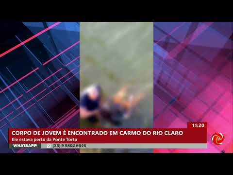 Corpo de jovem é encontrado dentro da água em Carmo do Rio Claro