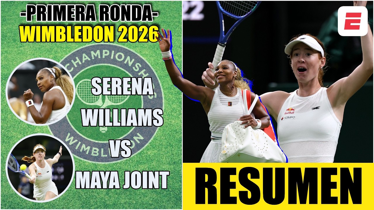 SERENA WILLIAMS tuvo amargo regreso al caer vs MAYA JOINT en WIMBLEDON | Highlights | Resumen