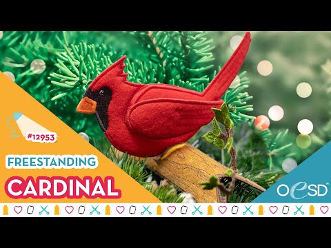 Easy Freestanding Cardinal - Machine Embroidery