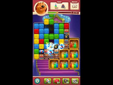 Toon Blast Level 2487 - NO BOOSTERS 🐻🐺🐱 | SKILLGAMING ✔️