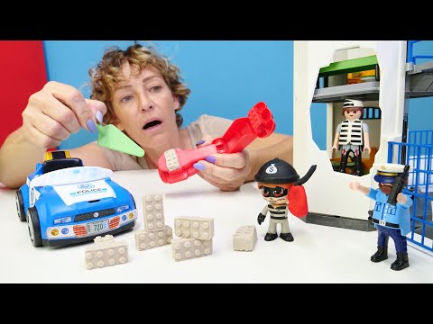 Nicoles Spielzeug Werkstatt - Ausbruch aus dem Gefängnis - Wir müssen die Wand reparieren