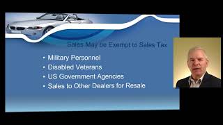 California Motor Vehicle Sales Tax for Dealers