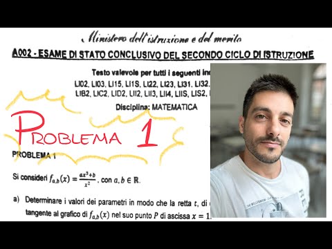 Problema 1 SVOLTO - Seconda prova di Matematica 2024 (Maturità)